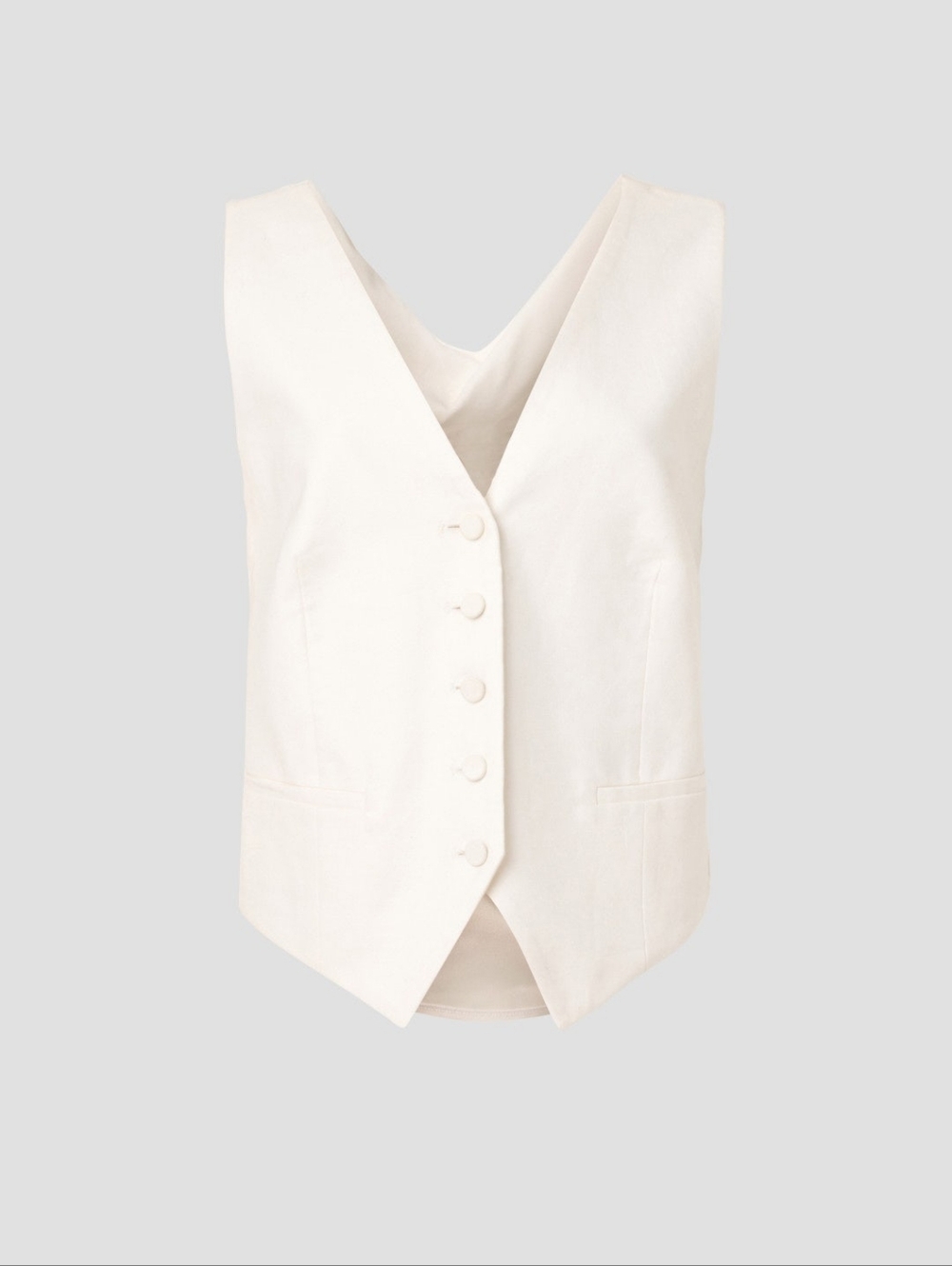 Nina Ricci Cady Drapped Open-Back Vest Size 2